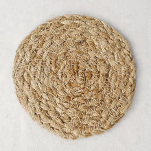 Load image into Gallery viewer, Round Jute Coaster Set in Natural
