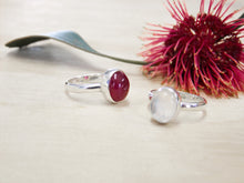 Load image into Gallery viewer, Ruby Oval Silver Ring | 925 Sterling Silver
