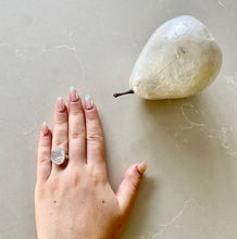 Load image into Gallery viewer, Large Oval Moonstone Silver Ring | 925 Sterling Silver
