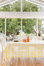 Load image into Gallery viewer, Geraldton Wax Organic Cotton Tablecloth in Yellow
