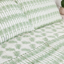 Load image into Gallery viewer, Deco &amp; Bottlebrush Organic Cotton Pillowcases in Sage
