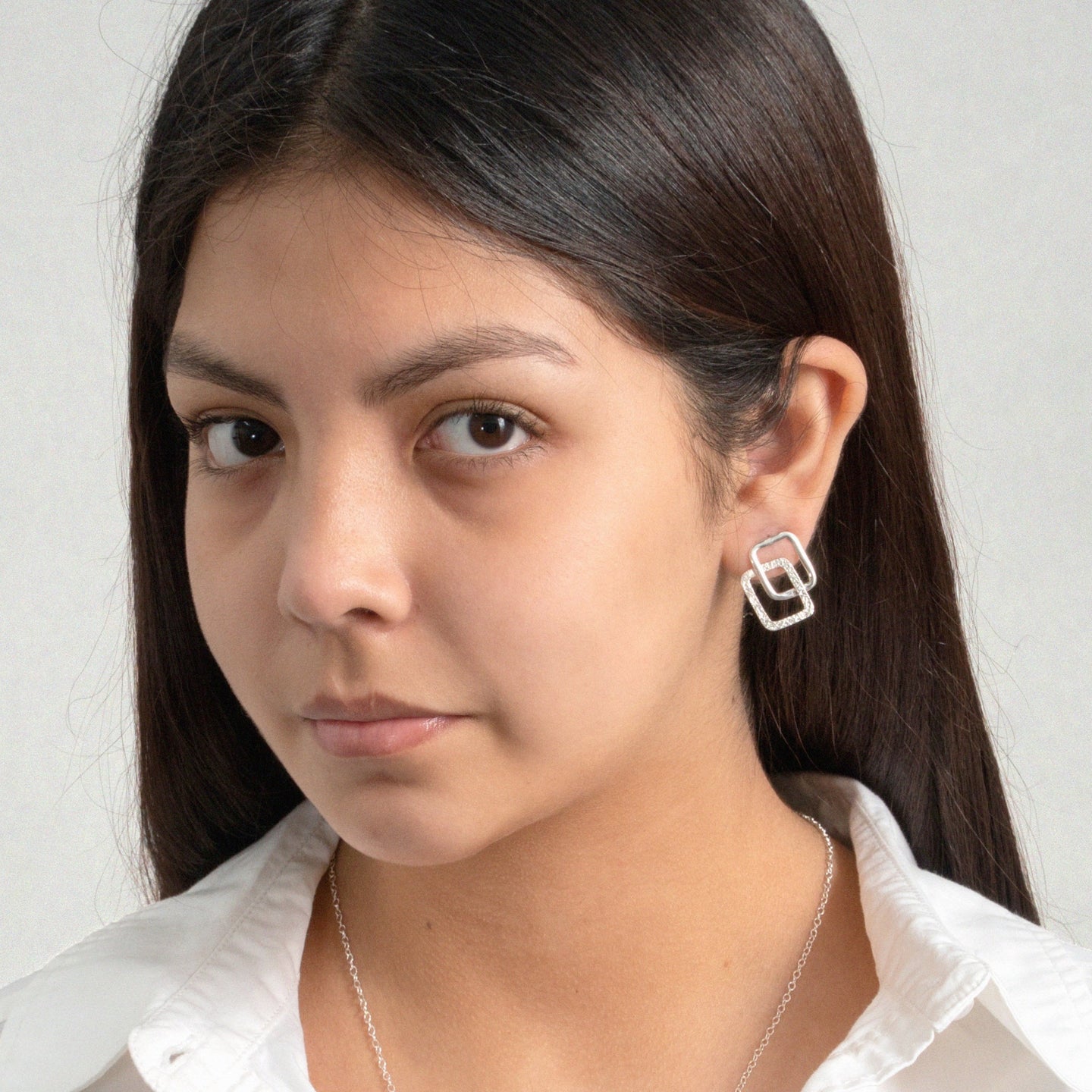Entwined Square Earrings