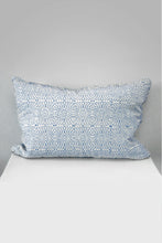 Load image into Gallery viewer, Diamond Dotty Rectangle Organic Cotton Cushion in Blue
