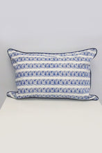 Load image into Gallery viewer, Mykonos Rectangle Organic Cotton Cushion in Blue
