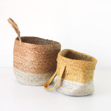 Load image into Gallery viewer, Two Tone Wall Basket Turmeric Small
